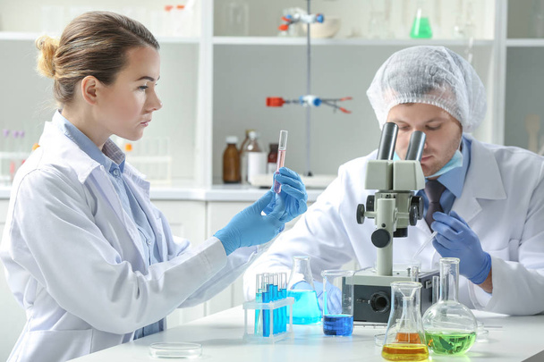 Scientists working in laboratory - Foto, Imagem