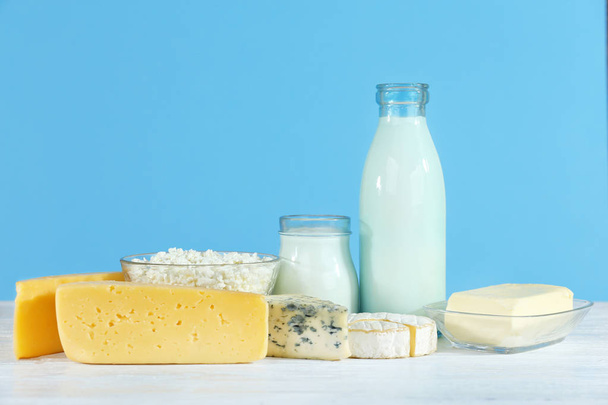 Différents produits laitiers
 - Photo, image