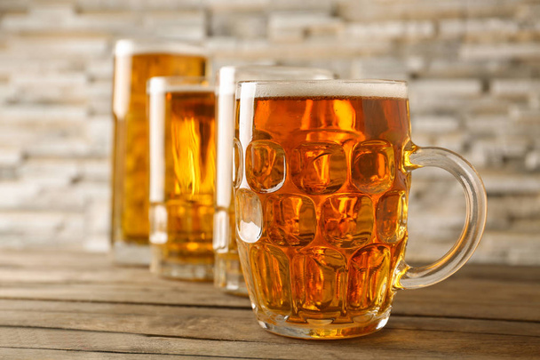 Mugs with cold beer - Foto, Imagem