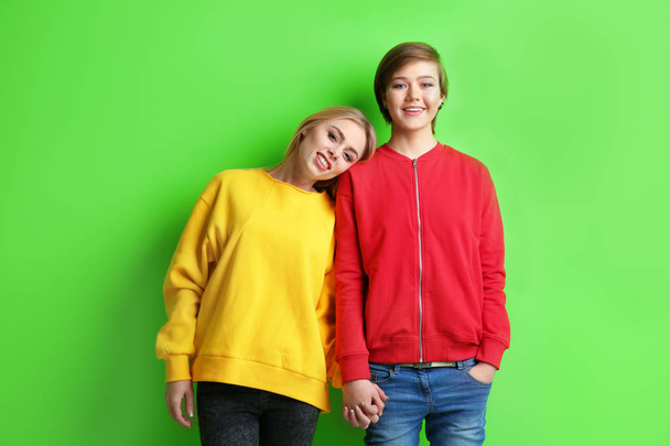 Young lesbian couple  - Fotó, kép