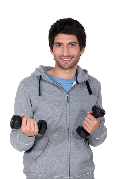 Man with dumbbells - Foto, immagini