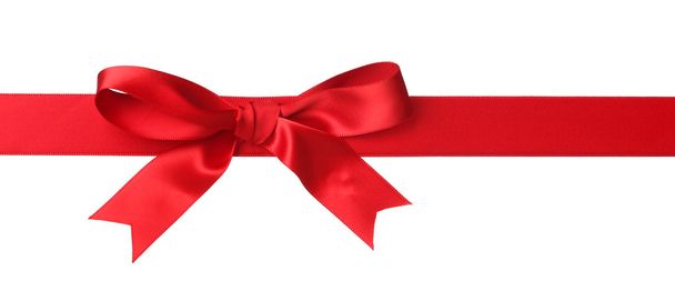 Red bow isolated on white - Foto, Imagen