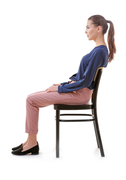 Incorrect posture concept.  - Foto, afbeelding
