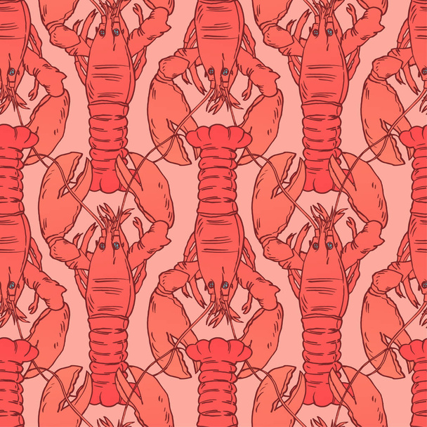 American Lobster, Vector illustration for artwork in small sizes. - Вектор, зображення