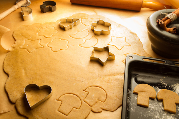 Preparing to make gingerbread cookies for Christmas - Foto, Imagem