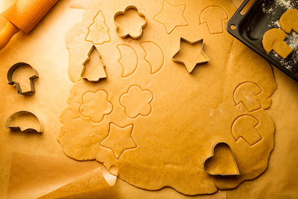 Closeup of gingerbread cookies for Christmas - Photo, Image