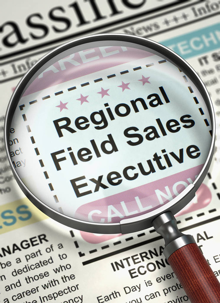 Regional Field Sales Executive Job Vacancy. 3D. - Foto, imagen