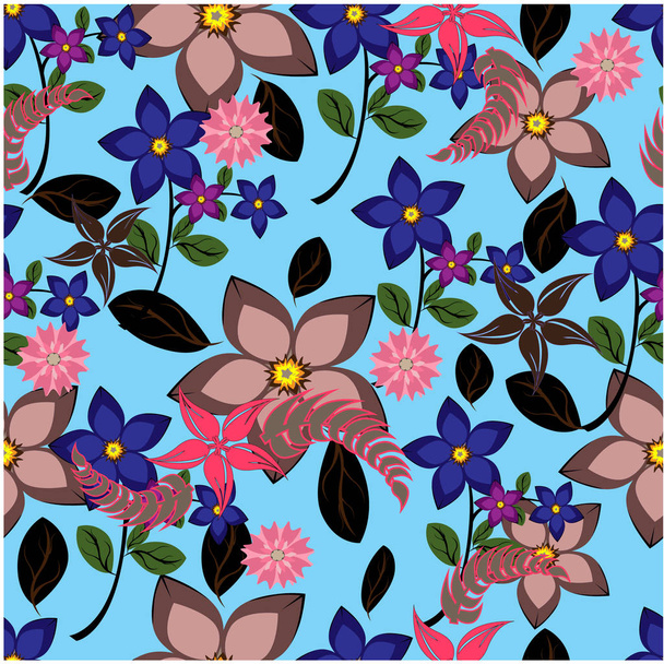 seamless flowers pattern - Вектор, зображення