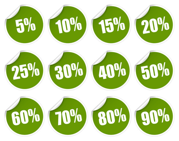 Discount sticker - green - Vector, afbeelding