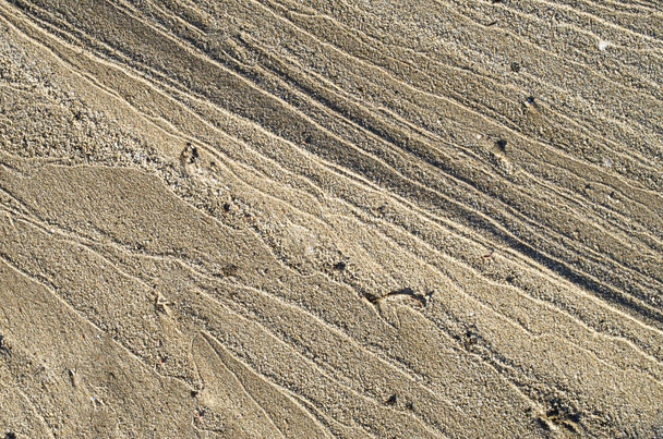Trockener Bach im Sand Nahaufnahme  - Foto, Bild