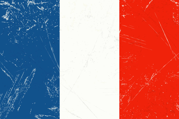 Grunge Flagge Land - Frankreich - Vektor, Bild