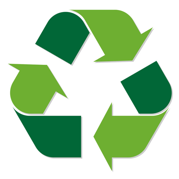 Kierrätyssymboli vihreä
 - Vektori, kuva