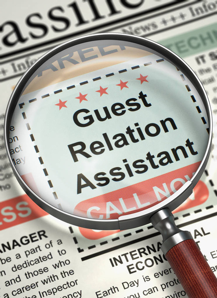 Guest Relation Assistant Hiring Now. 3D. - Photo, Image