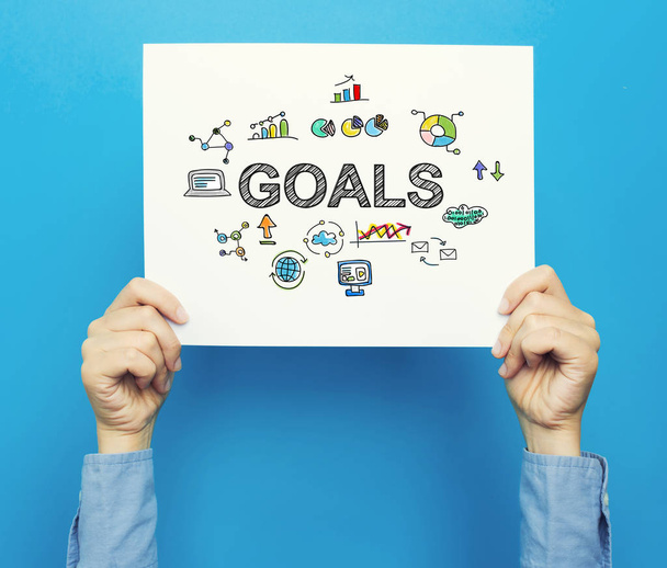 goals text on white poster  - Photo, Image