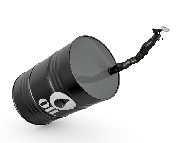 Falling barrel of oil - Photo, Image
