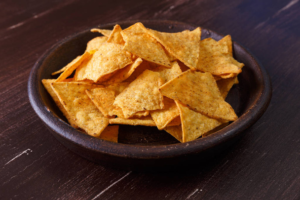 Nachos chips. Delicious salty tortilla snack. - Photo, Image