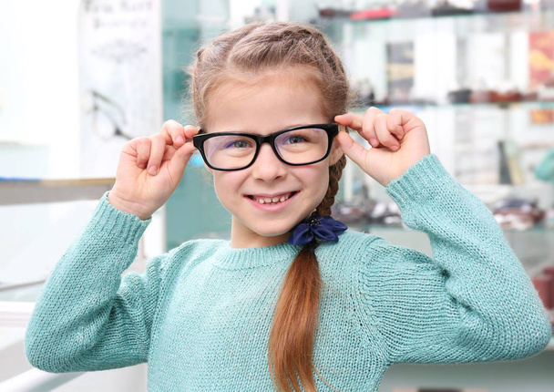 little girl with new glasses - Foto, Imagen