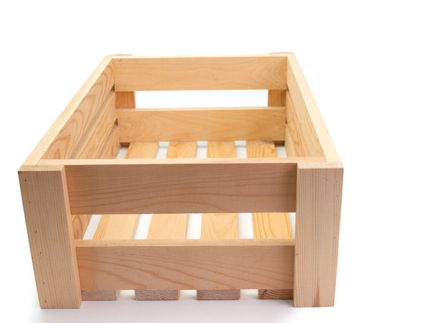 boîte en bois sur fond blanc - Photo, image