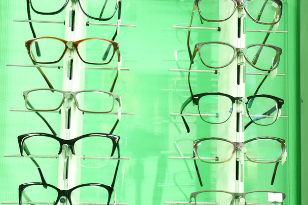 spectacles in ophthalmic store - Foto, Imagen