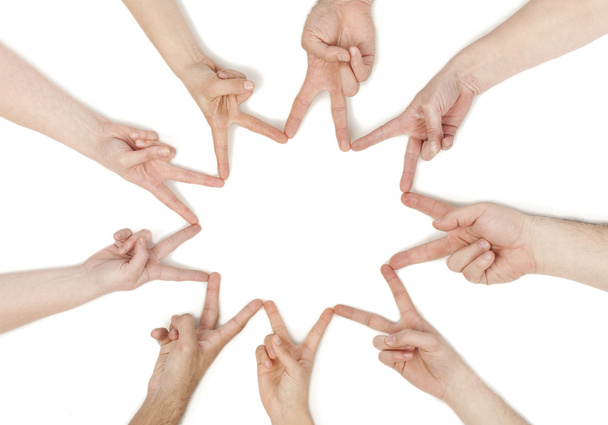 Hands forming a star - Photo, Image