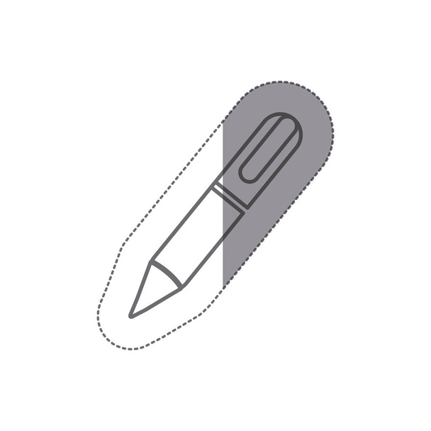 matrica silhouette toll ikon lapos - Vektor, kép