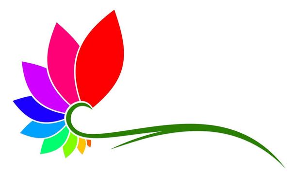 Логотип стилизованного цветка
.  - Вектор,изображение