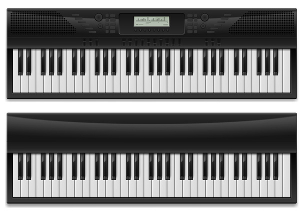 Two keyboards on white background - Vettoriali, immagini