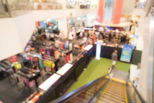 Abstract blurred event with people in shopping mall for background. - Photo, Image