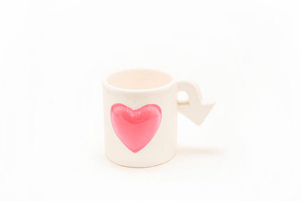 Lovely cupid cup.Love concept.White minimal - Foto, Imagem