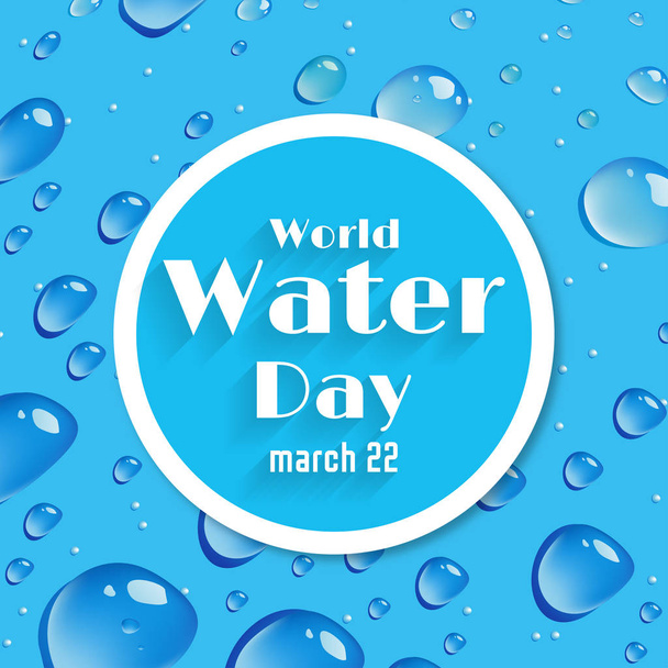 Světový den vody karta - Vektor, obrázek