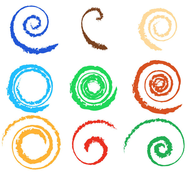 9 different circular shapes. - Vektor, obrázek