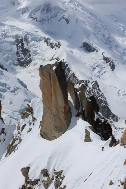 vue sur un paysage de montagne alpin près du Mont Blanc, Chamonix, Suisse
 - Photo, image