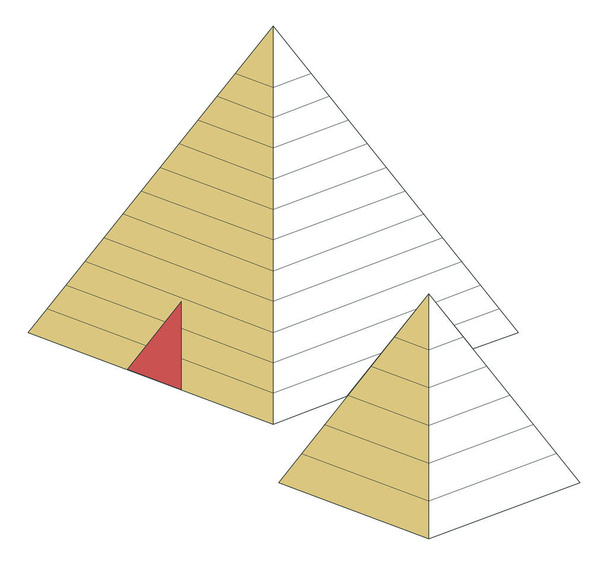 egyiptomi piramis ikon - Vektor, kép