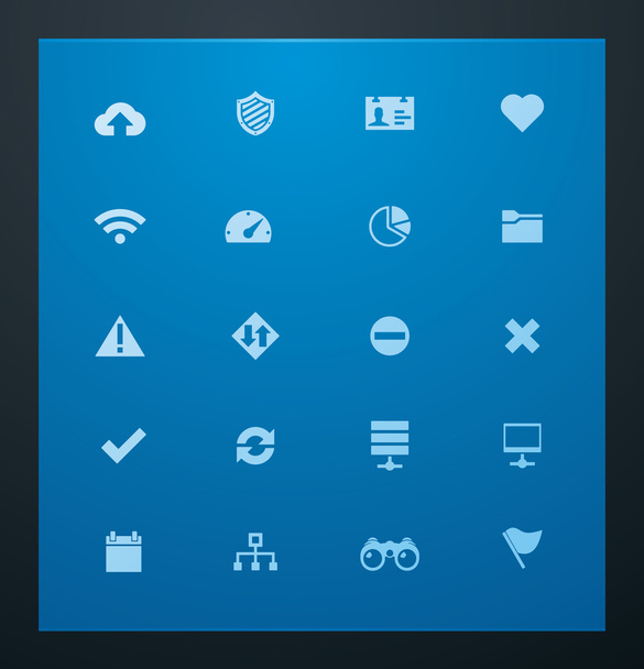 Universal glyphs 8. Web icons - ベクター画像