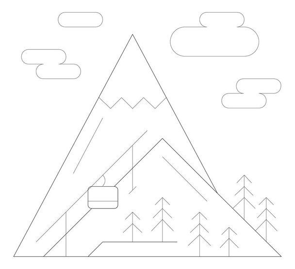 εικονίδιο web βουνά - Διάνυσμα, εικόνα