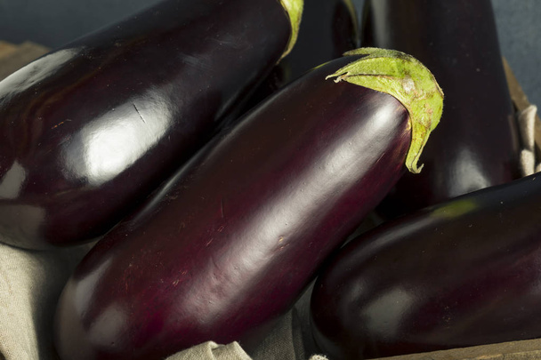 Raw Organic Purple Eggplant - Fotoğraf, Görsel