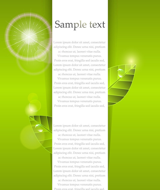 vektor nápis zelený list - Vektor, obrázek