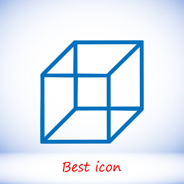 Blue cube icon - Vektör, Görsel