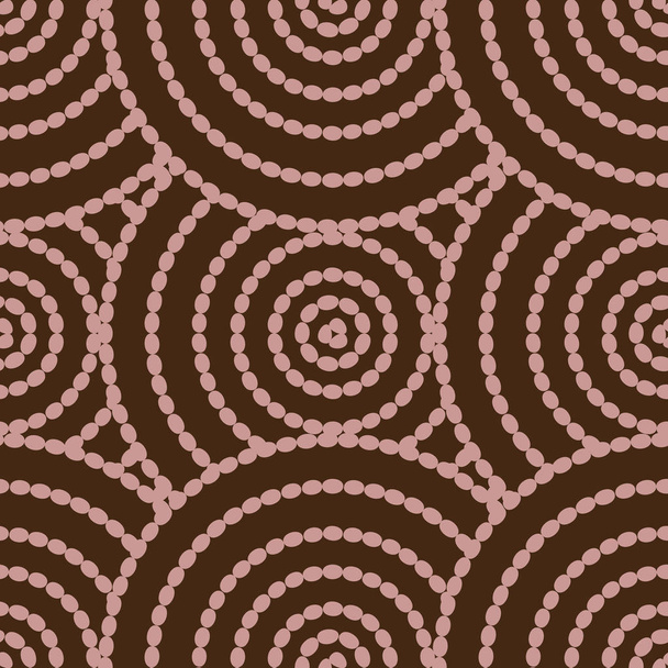 Varrat nélküli bézs textúra kör alakú minták a barna háttér.  - Fotó, kép