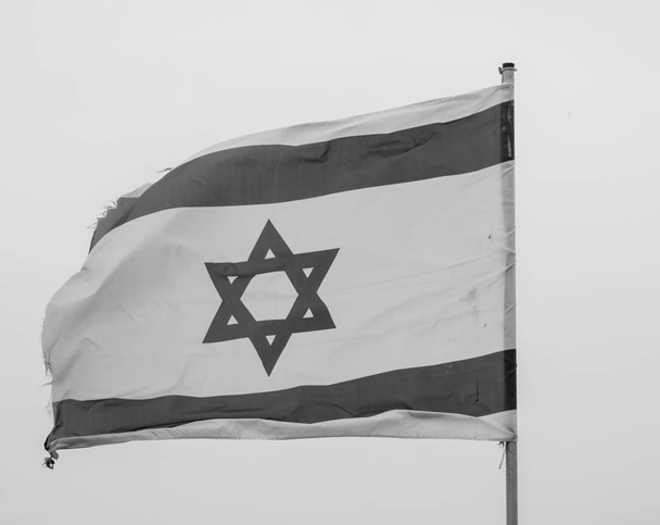 Israele bandiera bianco e nero stock immagine
. - Foto, immagini