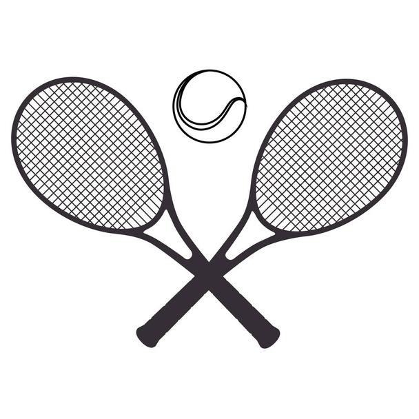 disegno di sport di tennis - Vettoriali, immagini