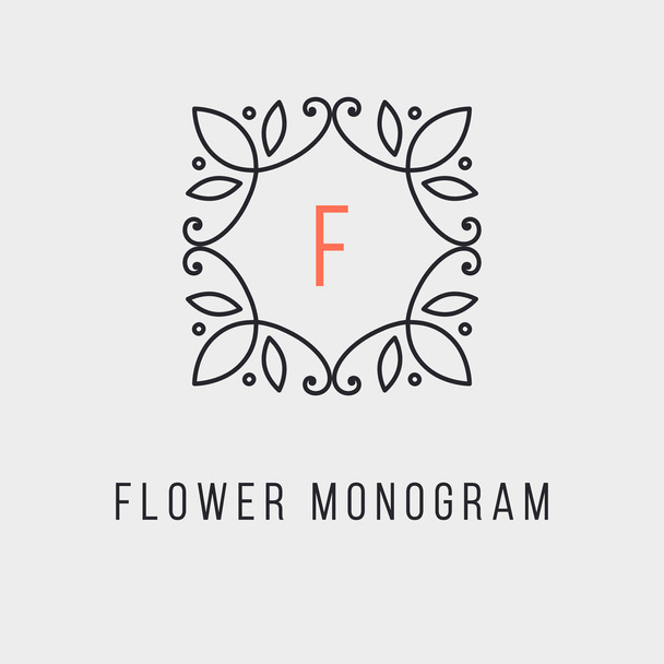 Modèle de conception de monogramme simple et élégant
 - Vecteur, image