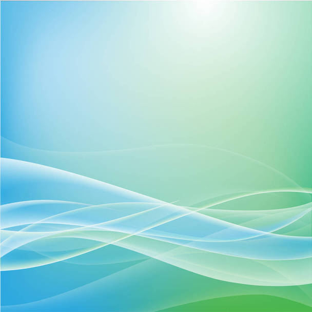 Blue and Green curve abstract background vector  - Photo, Image