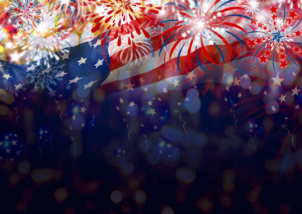 Doppia esposizione USA disegno di sfondo per il giorno dell'indipendenza e altre celebrazioni
 - Foto, immagini