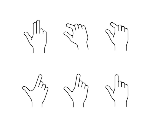 Set di icone gestuali
 - Vettoriali, immagini