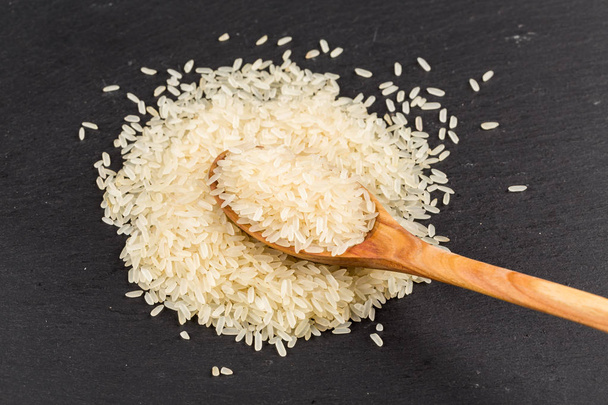Rice in spoon  - Fotoğraf, Görsel
