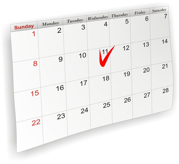 Calendar labeled - Photo, Image