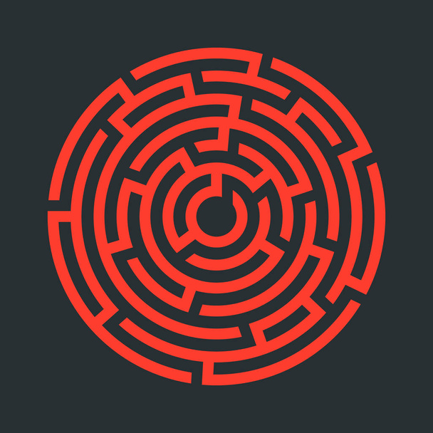 Circle maze icon. Vector illustration. - Vector, Image