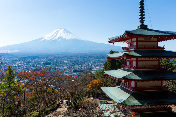 Berg-Fuji und Chureito-Pagode  - Foto, Bild