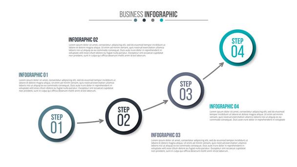 Abstract infographics number options template. - ベクター画像